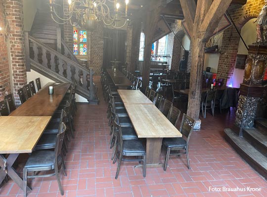 uriger Saal im Brauhaus Krone