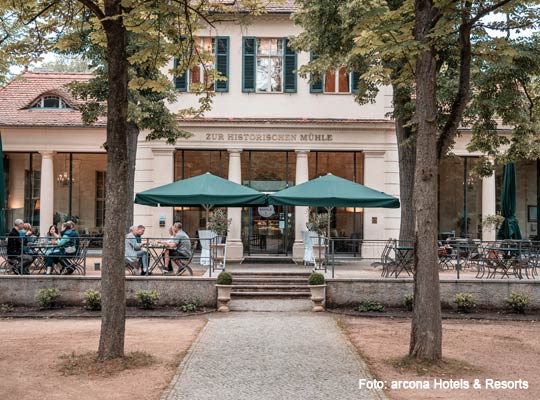 Außenansicht Gastronomie „Zur Historischen Mühle"