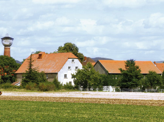 Ländlicher Anblick des Stassenheimer Hofes